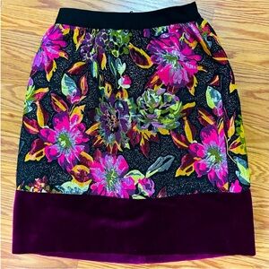 Ladakh for Free People Floral Brocade Velvet Trim Mini Skirt – Size 4